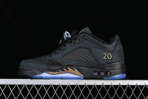 All categories Air Jordan Jordan series basketball shoes Air Jordan 5 Air Jordan 5 Low "Wings" AJ5 Joe 5 black gold cloth low-top basketball shoes DJ1094-001